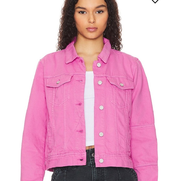 We The Free Jackets & Blazers - We The Free Rumors Denim Jacket in Vibrant Pink